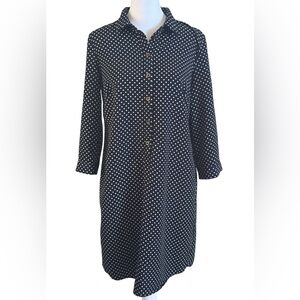 The Limited Navy and White Polka Dot Dress
